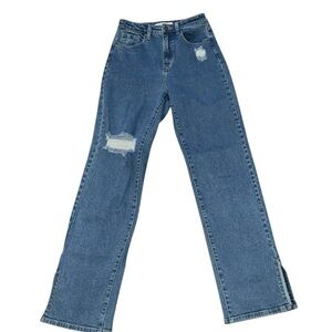 Dogma High Rise Straight Split Hem Jeans Size 5